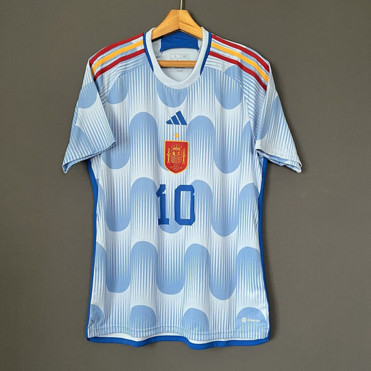 Spain Jersey 2022 Home Large Mens Soccer Shirt World Cup HE2020 Adidas