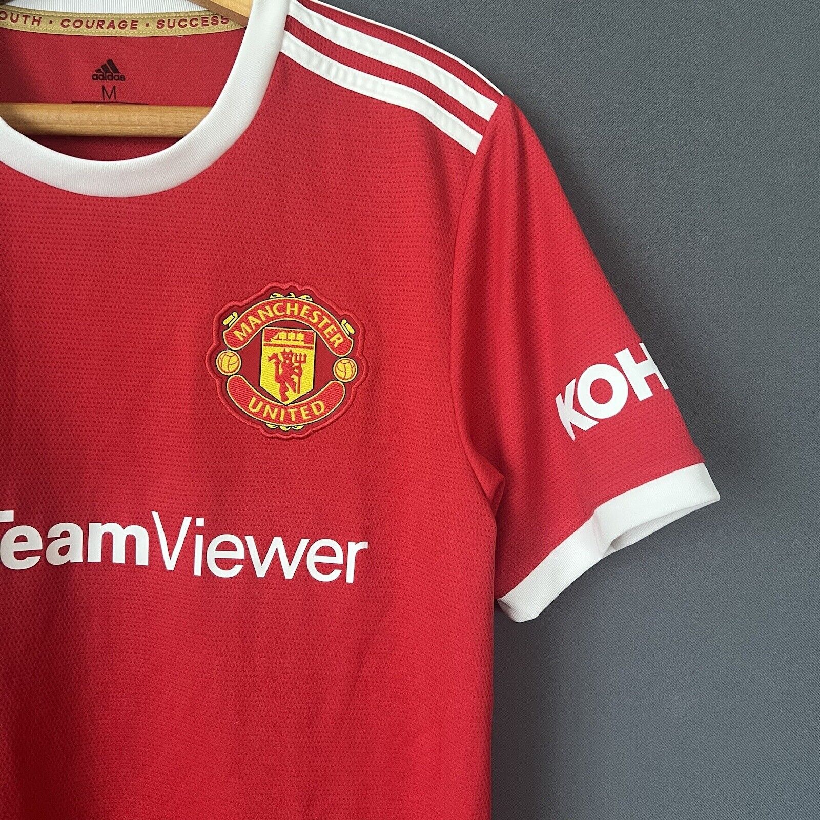 Manchester United Jersey 21/22 Home Medium Mens Soccer Shirt H31447 Adidas