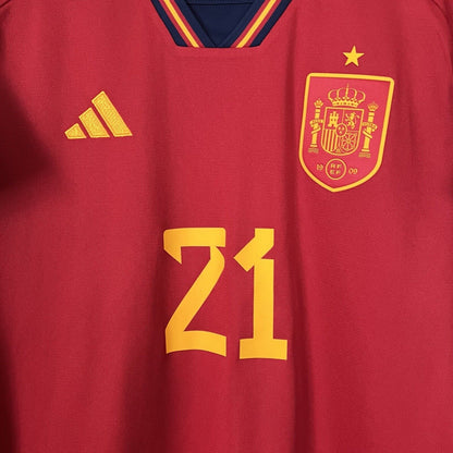 Pedri Spain Jersey 2022 Home Large Mens Soccer Shirt World Cup HL1970 Adidas