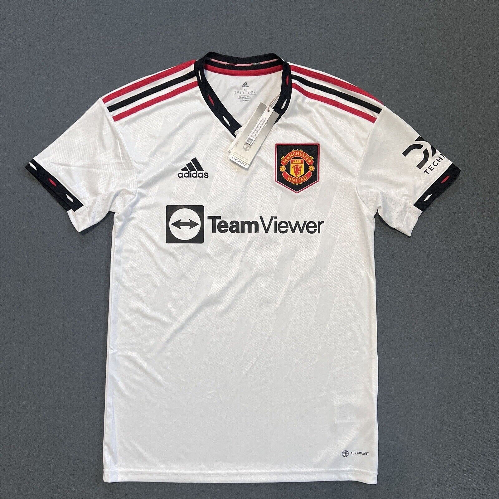 Garnacho Manchester United Jersey 22/23 Away Mens Soccer Shirt Adidas Size S