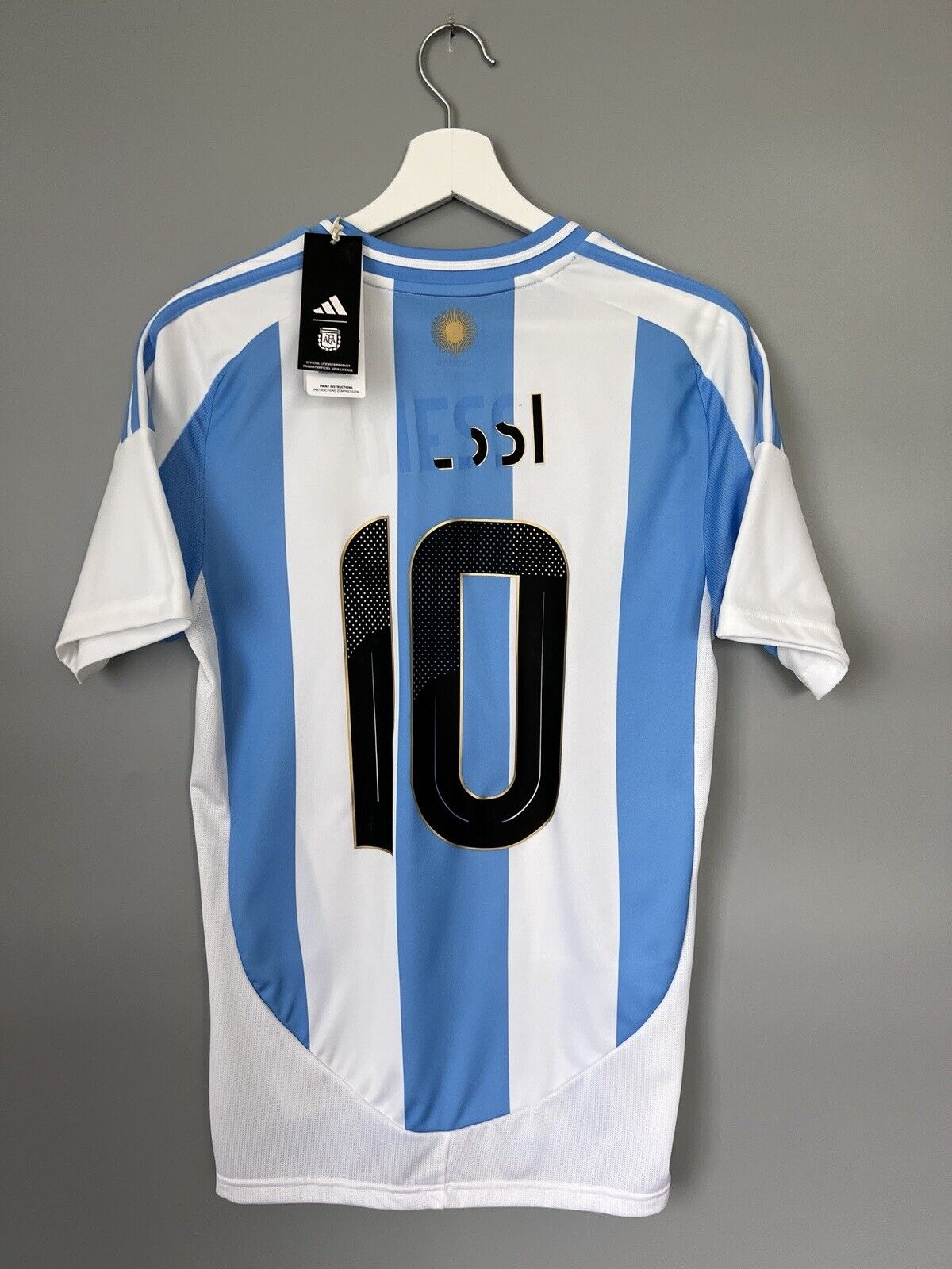 Messi Argentina Jersey 2024 Home Soccer Shirt IP8409 Adidas Mens Size S