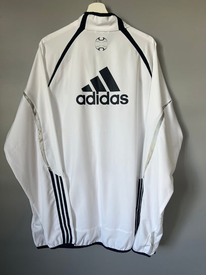 Real Madrid Teamgeist Jacket 2006x2021 White Soccer Adidas HA2537 Mens Size XXL