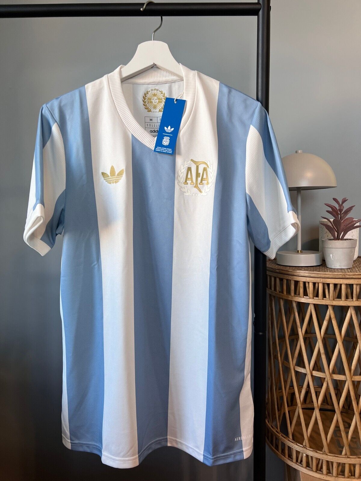 Argentina Jersey Anniversary 2024 Soccer Football Shirt JF2641 Adidas Mens Sz M