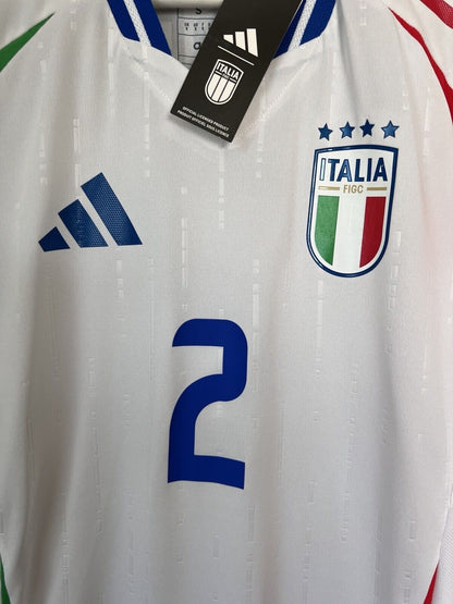 Di Lorenzo Italy Jersey 24 Away Authentic Soccer Shirt Adidas IN0659 Mens Size S
