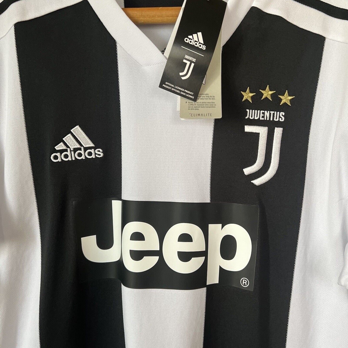 Ronaldo Juventus Jersey 2018/2019 Home Mens Football Shirt Size XL CF3489 Adidas