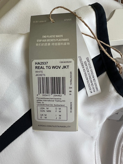 Real Madrid Teamgeist Jacket 2006 x 2021 White Soccer Adidas HA2537 Mens Size M