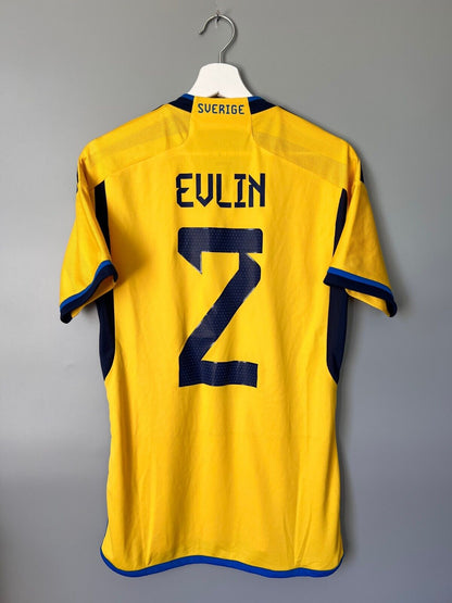 Sweden Jersey 2022 Home Soccer Football Shirt Adidas HD9423 Mens Size S