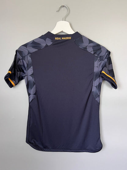 Real Madrid Jersey 23/24 Away Soccer Football Shirt IB0000 Adidas Boys Size S