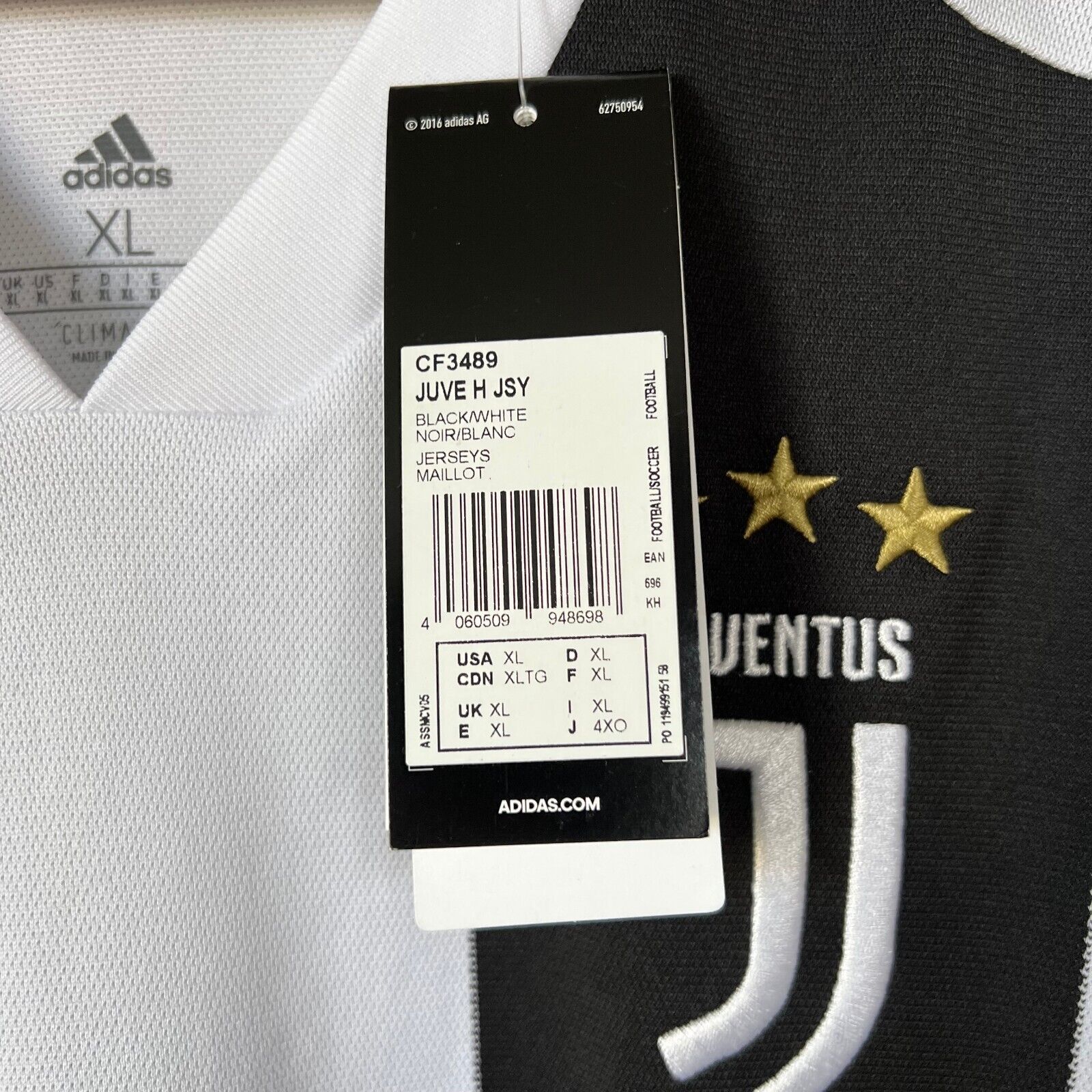 Ronaldo Juventus Jersey 2018/2019 Home Mens Football Shirt Size XL CF3489 Adidas