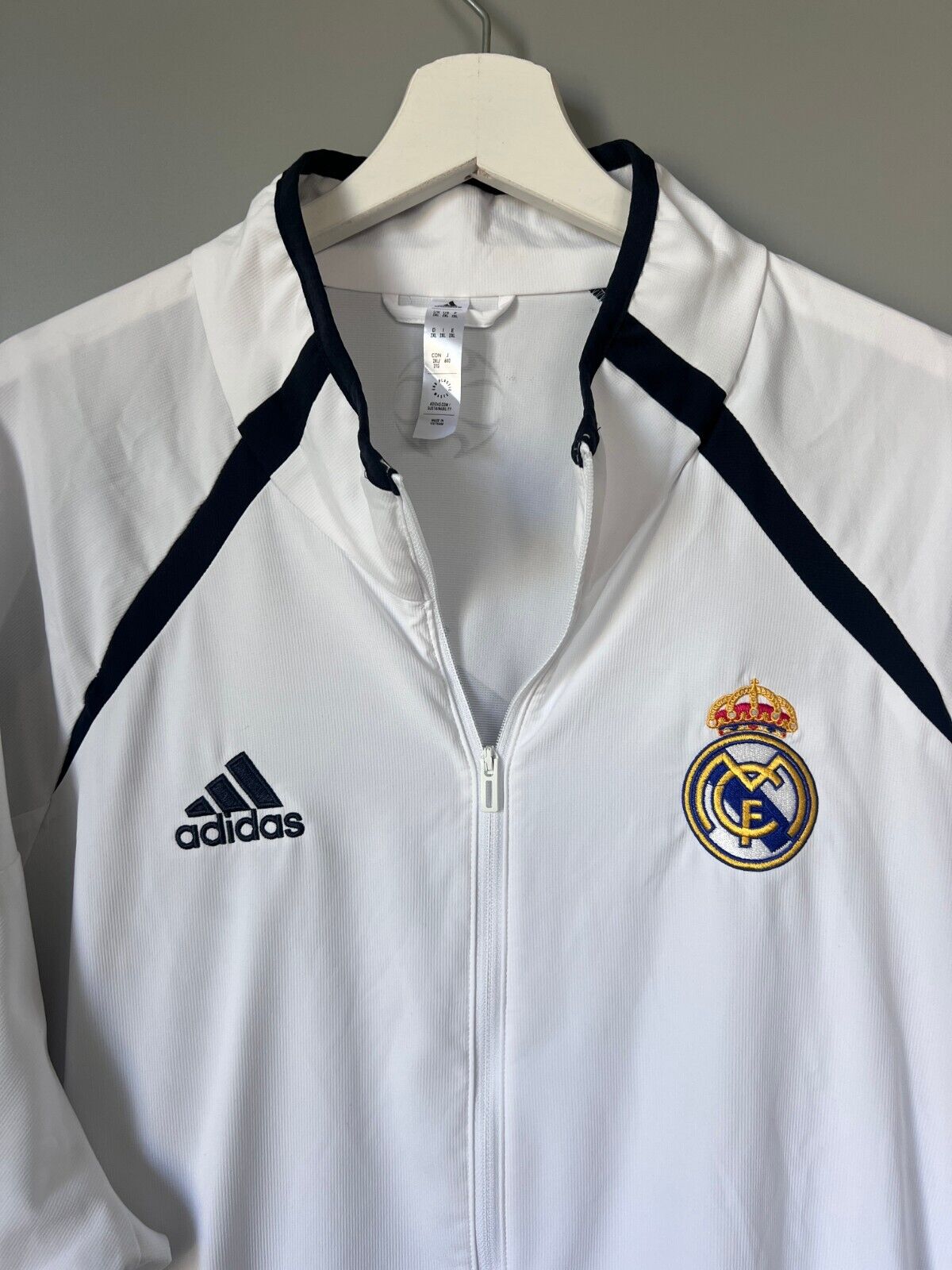 Real Madrid Jacket Teamgeist 2006x2021 White Soccer Adidas HA2537 Mens Size XXL