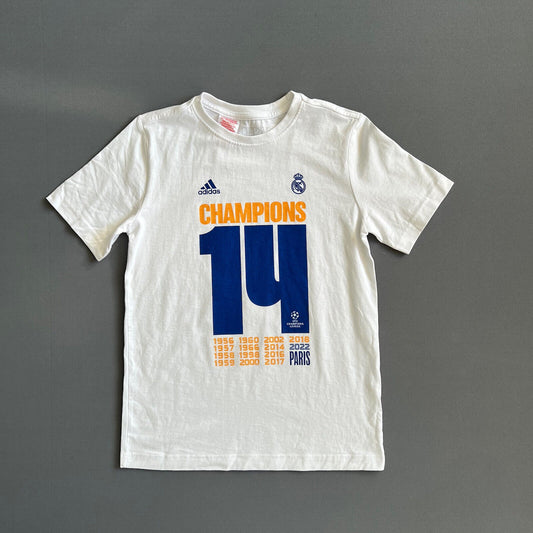 Real Madrid Jersey UCL Champions Size M 11-12Y Football Shirt Adidas