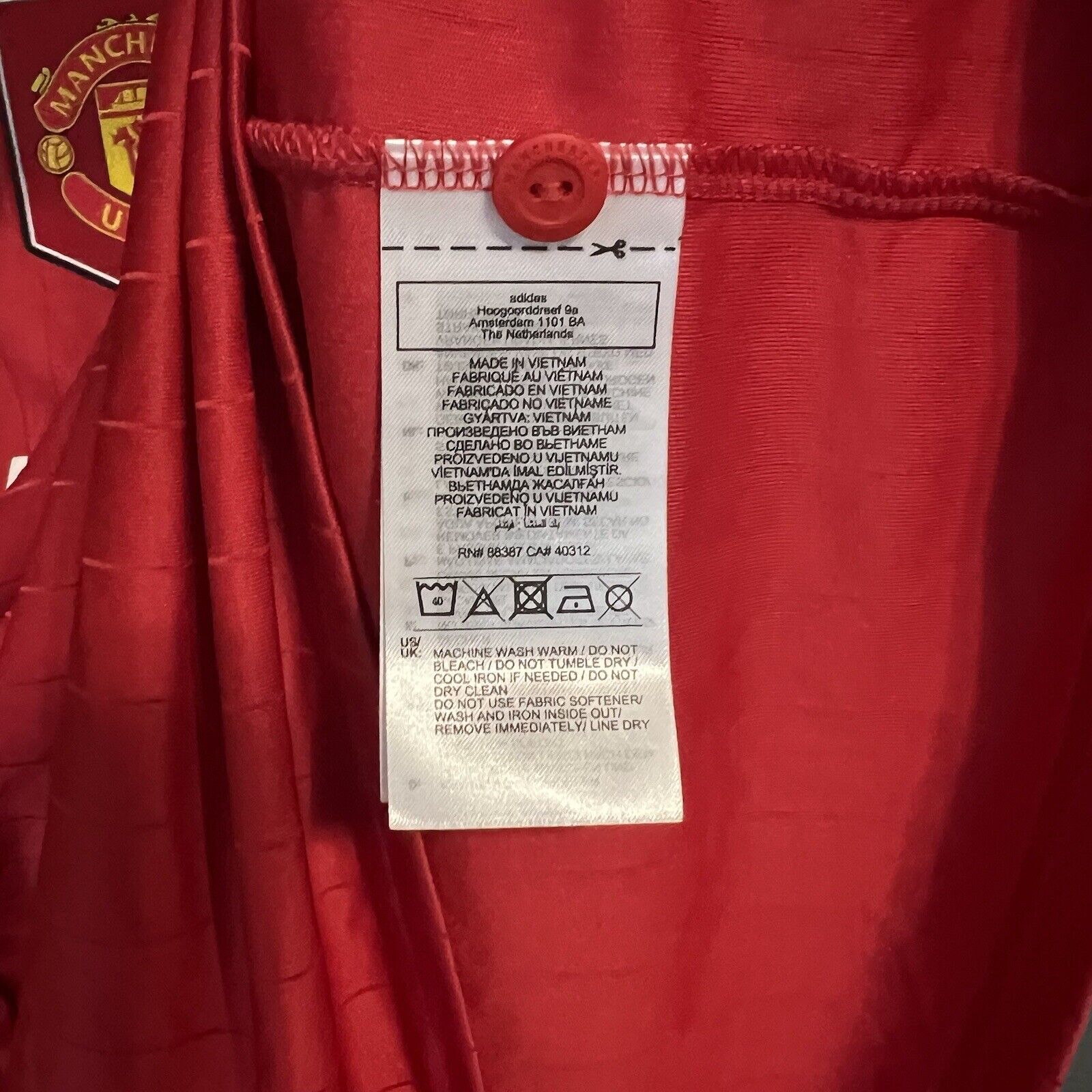 Manchester United Jersey 2022/23 Home Large Football Soccer Trikot Adidas H13881