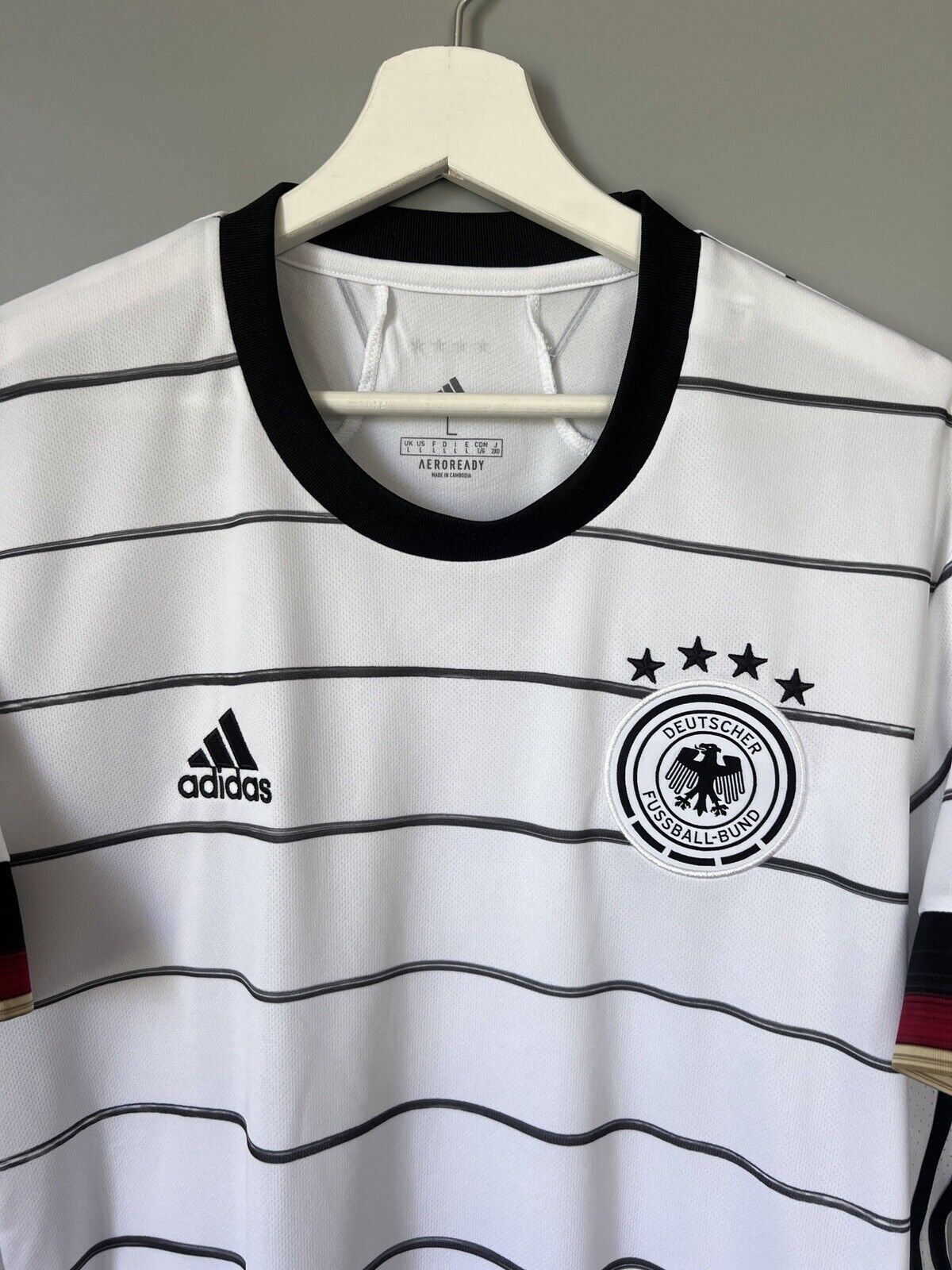Germany Jersey 2020 Home Soccer Football Shirt Adidas EH6105 Mens Size L