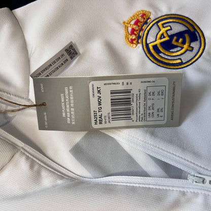 Real Madrid Teamgeist Jacket 2006x2021 White Soccer Adidas HA2537 Mens Size 2XL