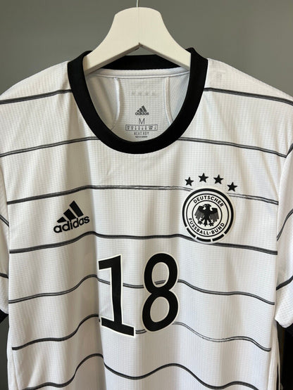 Goretzka Germany Jersey 2020 Home Authentic Soccer Shirt EH6104 Adidas Mens Sz M
