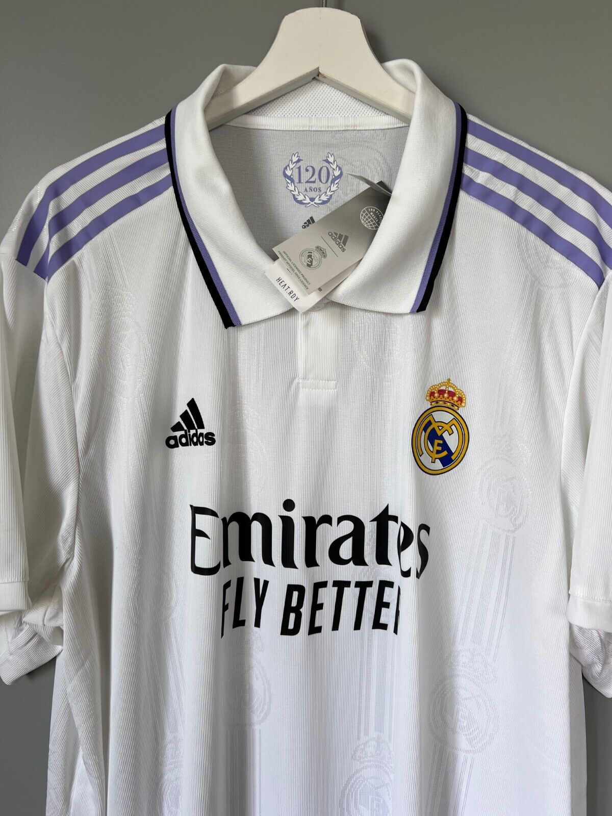 Real Madrid Jersey 22/23 Home Authentic Soccer Shirt HF0292 Adidas Mens Size 2XL