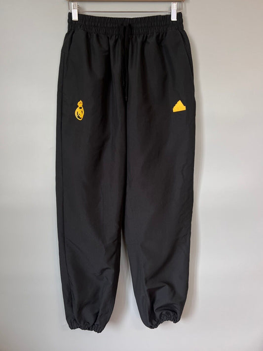 Real Madrid LFSTLR Woven Pants Black Football Soccer Adidas HY0632 Mens Size S