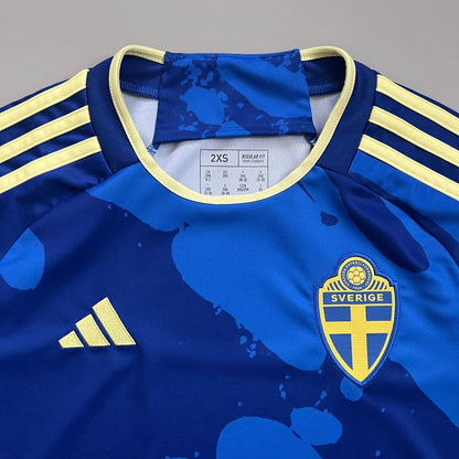 Sweden Jersey Team 2023 Away Womens Soccer Football Shirt HT7142 Adidas Size 2XS