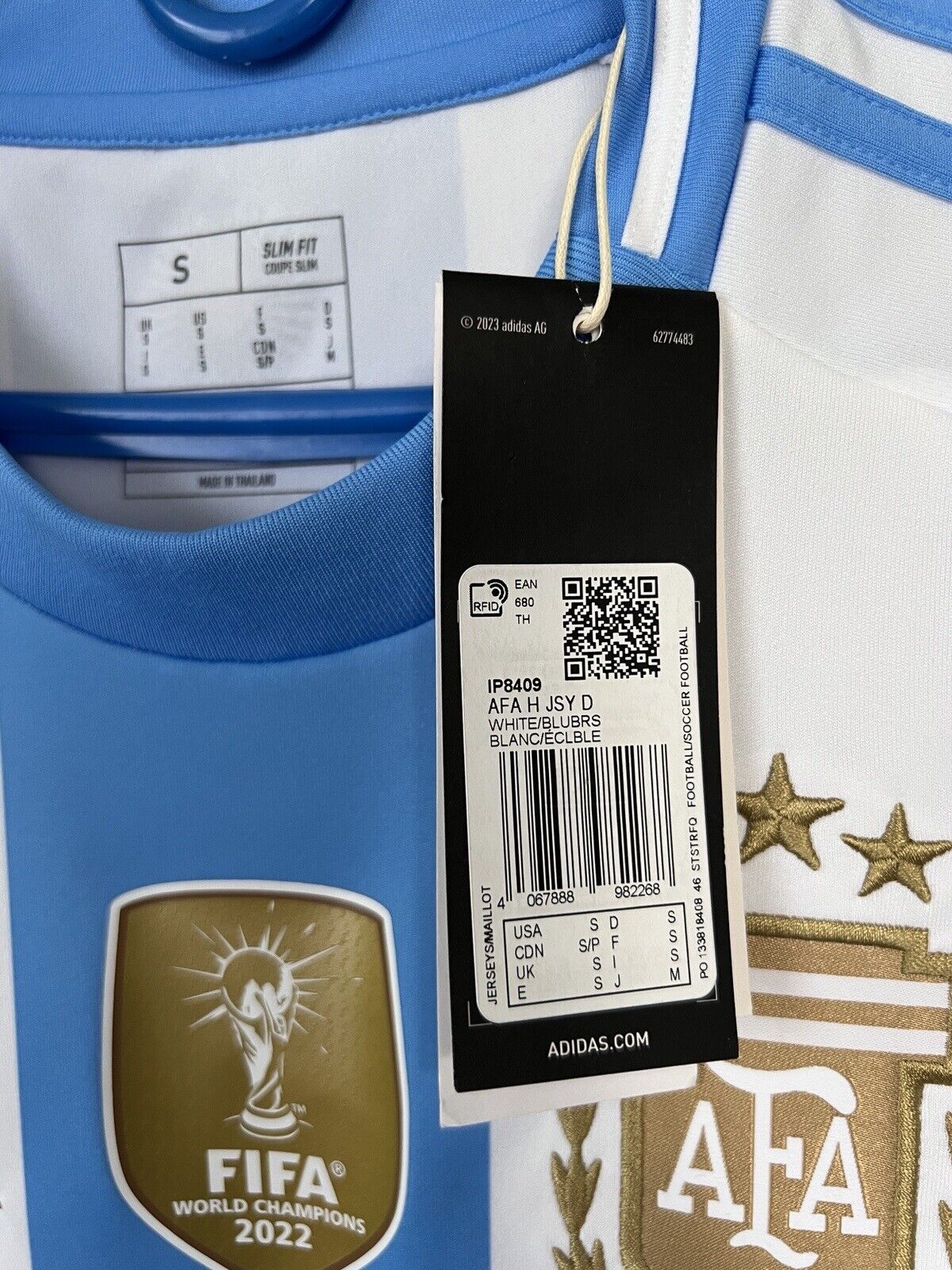 Argentina Jersey 2024 Home Soccer Football Shirt IP8409 Adidas Mens Size S