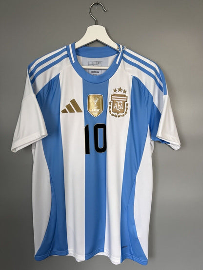 Messi Argentina Jersey 2024 Home Soccer Shirt IP8409 Adidas Mens Size M