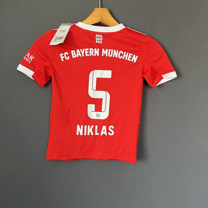 Bayern Munich 2022-23 Home Size XS 7-8Y Boys Soccer Football Shirt Adidas