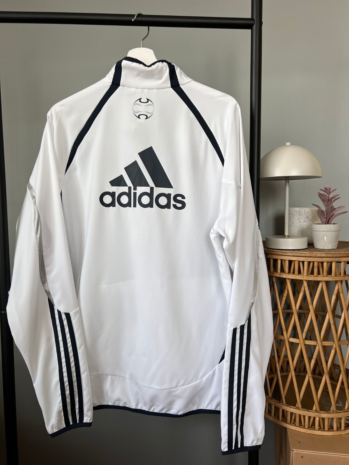 Real Madrid Teamgeist Jacket 2006 x 2021 White Soccer Adidas HA2537 Mens Size M