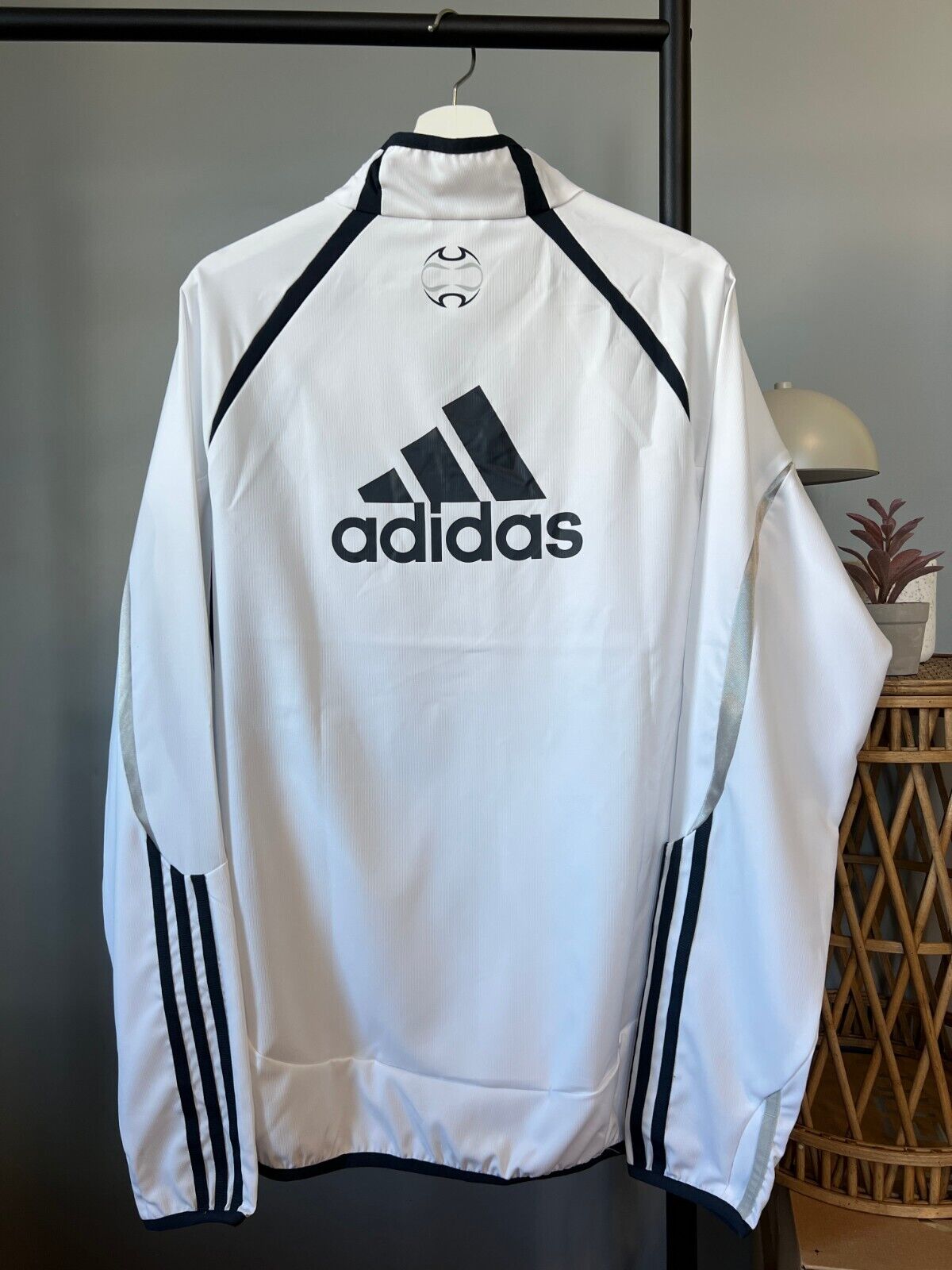 Real Madrid Teamgeist Jacket 2006 x 2021 White Soccer Adidas HA2537 Mens Size M
