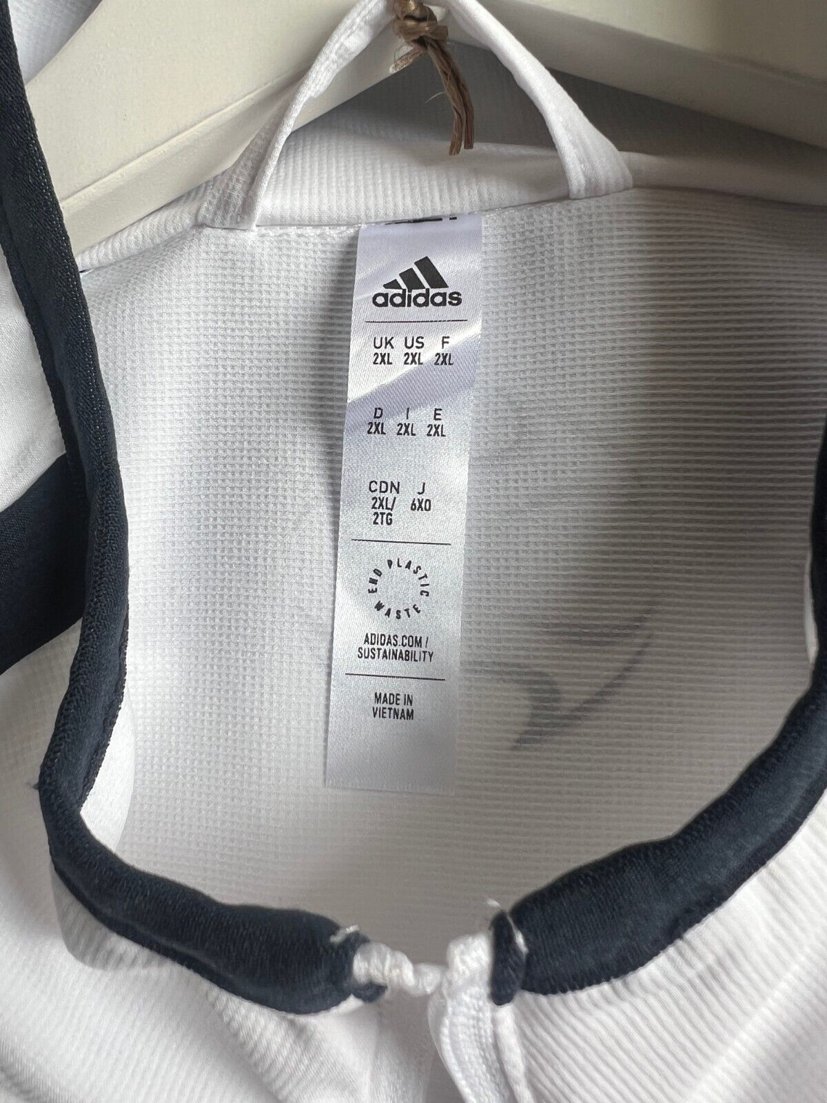 Real Madrid Teamgeist Jacket 2006x2021 White Soccer Adidas HA2537 Mens Size 2XL