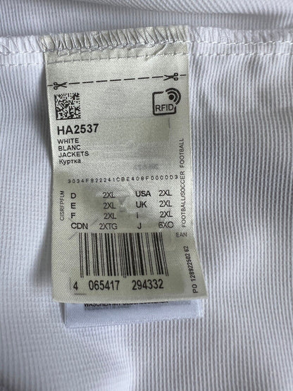 Real Madrid Teamgeist Jacket 2006x2021 White Soccer Adidas HA2537 Mens Size 2XL