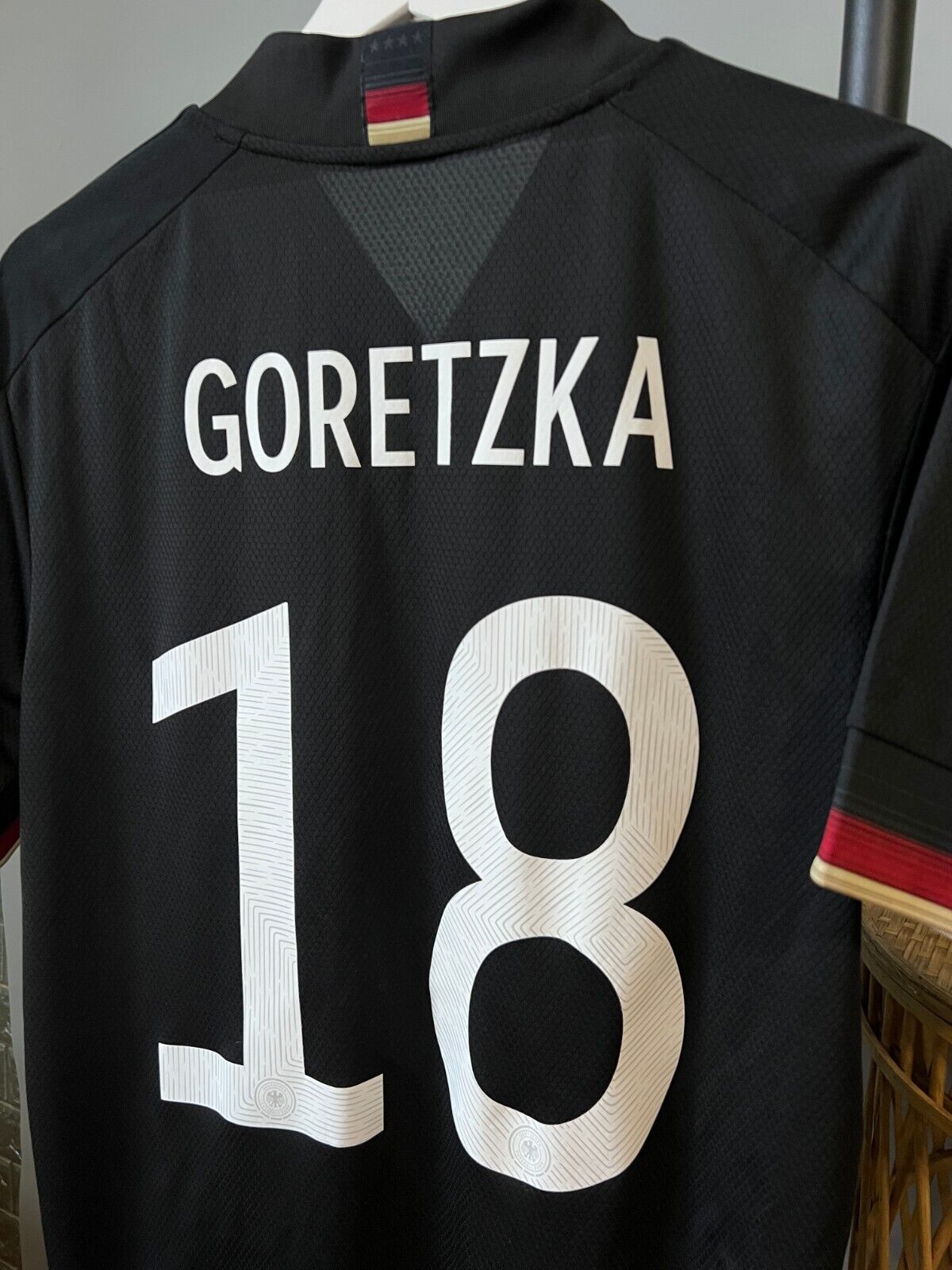 Goretzka Germany Jersey 2020 Away Soccer Shirt EH6117 Adidas Mens Size M