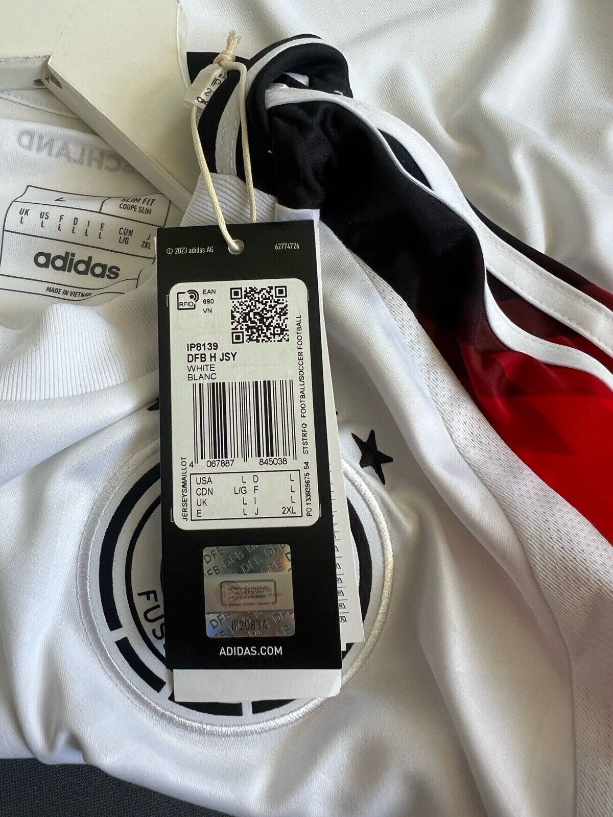Germany Jersey EURO 2024 Home Soccer Football Shirt Adidas IP8139 Mens Size L