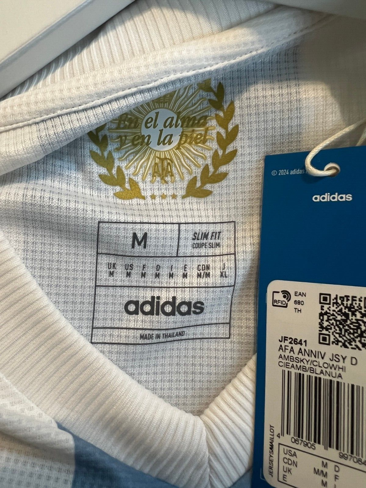 Argentina Jersey Anniversary 2024 Soccer Football Shirt JF2641 Adidas Mens Sz M