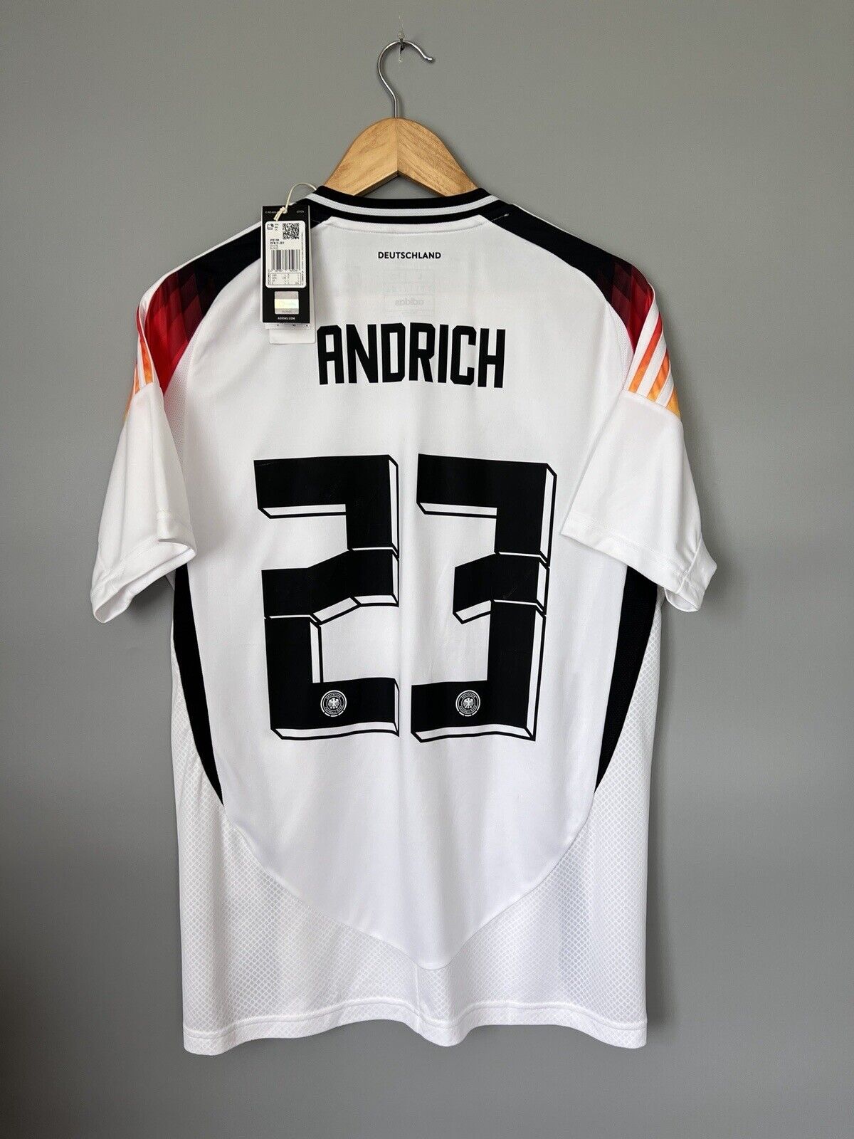 Andrich Germany Jersey 2024 Home Soccer Football Shirt Adidas IP8139 Mens Size L