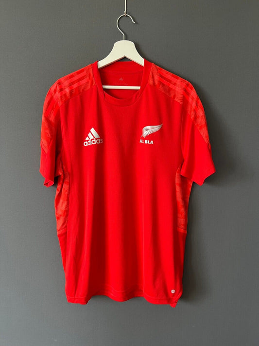 New Zealand All Blacks Jersey Rugby Size L Mens Training Shirt HA2486 Adidas