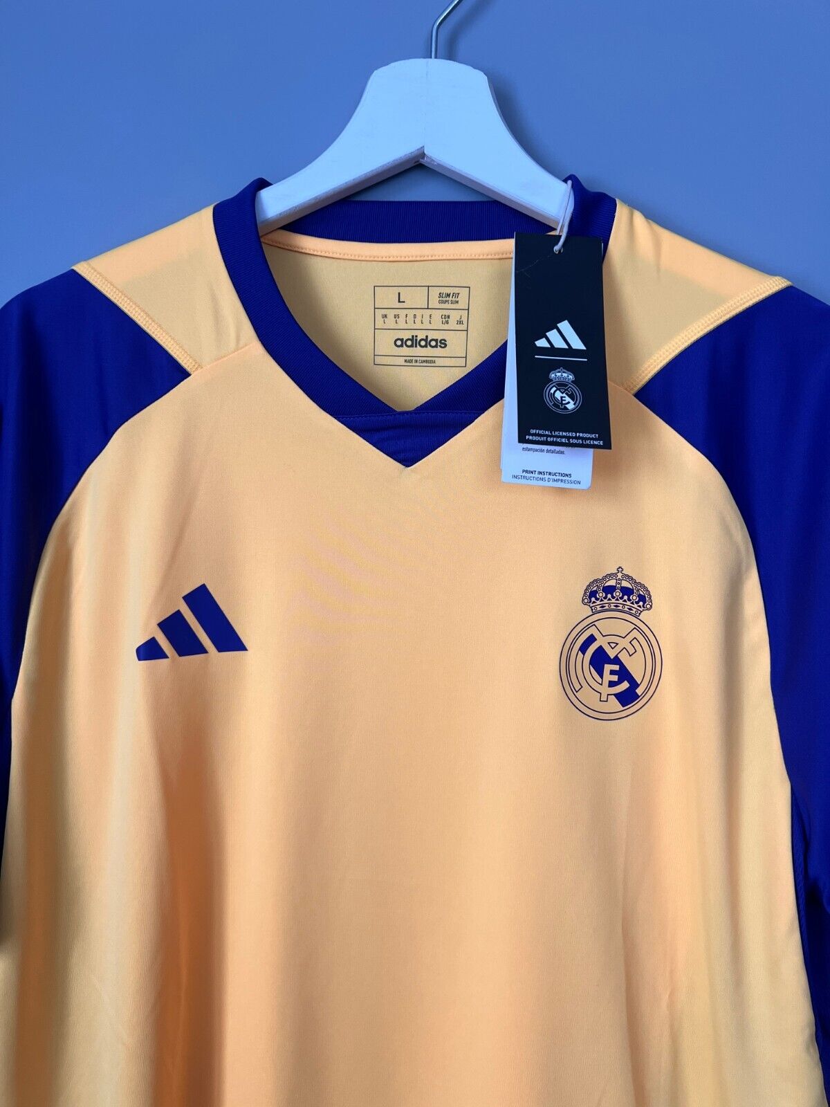 Real Madrid Jersey Tiro 23 Training Adidas IQ0547 Mens Soccer Shirt Size L