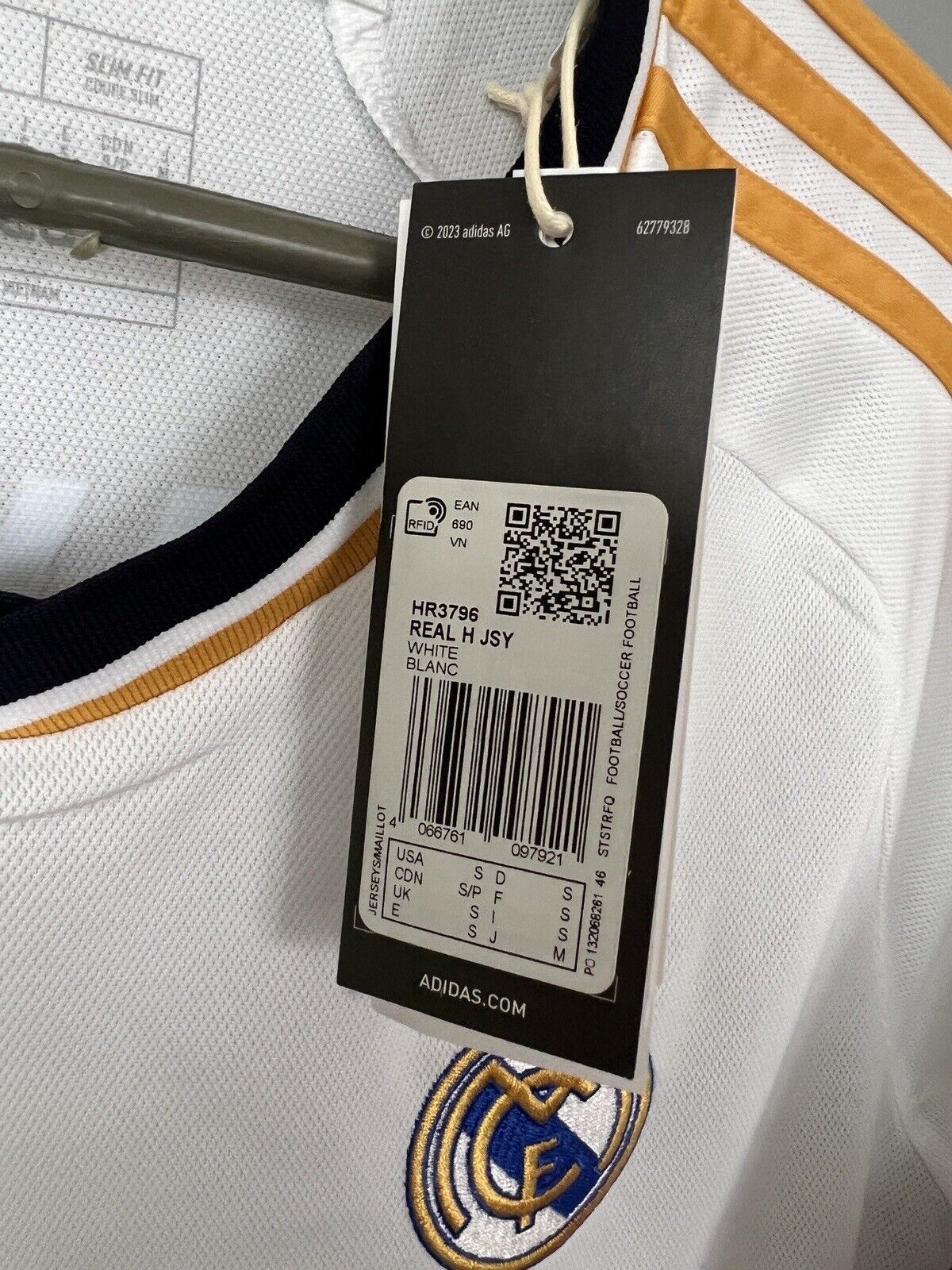 Camavinga Real Madrid Jersey 23/24 Home Mens Soccer Shirt HR3796 Adidas Size S