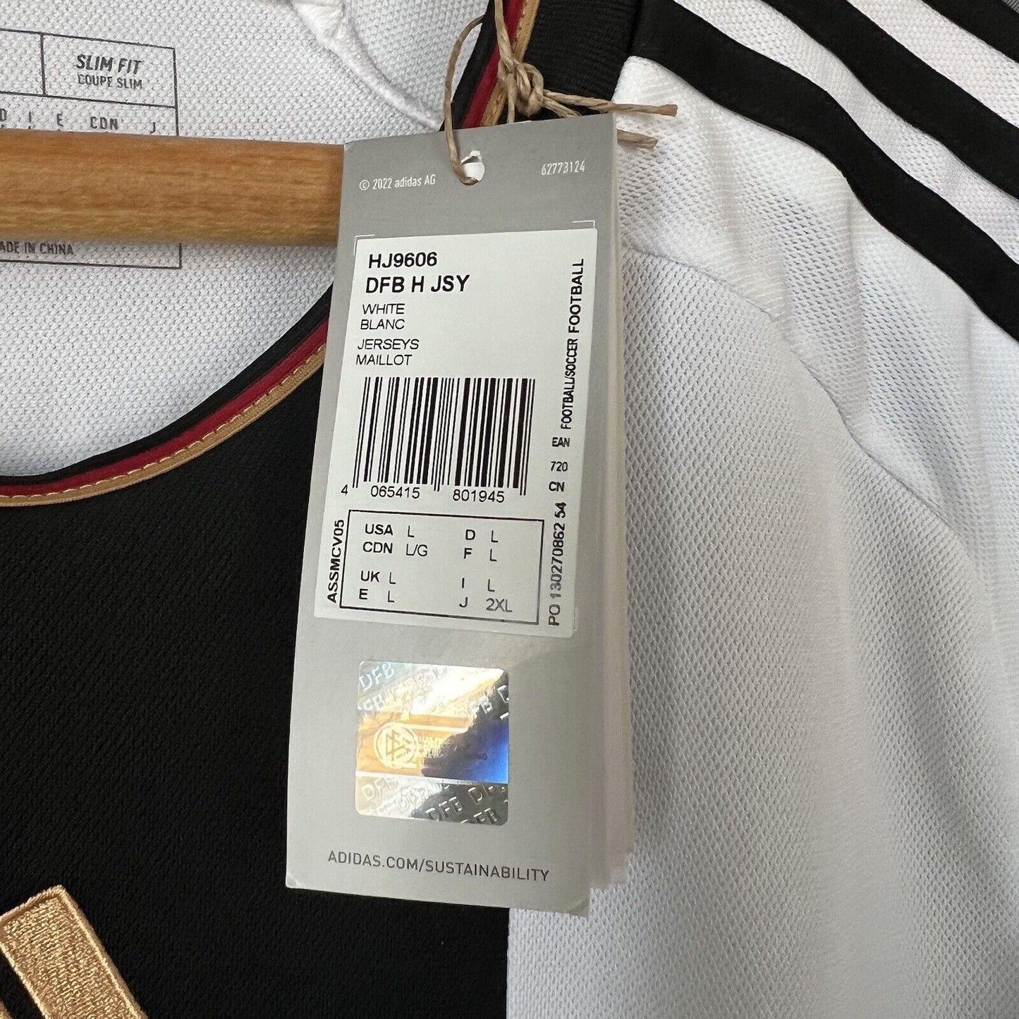 Musiala Germany Jersey 2022 2023 Home Size L Mens Football Shirt HJ9606 Adidas