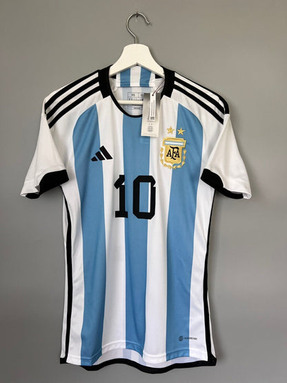 Messi Argentina Jersey 2022 Home Soccer Shirt HF2158 Adidas Mens Size XS