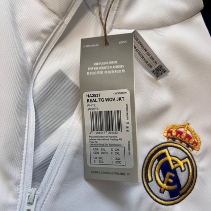Real Madrid Teamgeist Jacket 2006x2021 White Soccer Adidas HA2537 Mens All Sizes