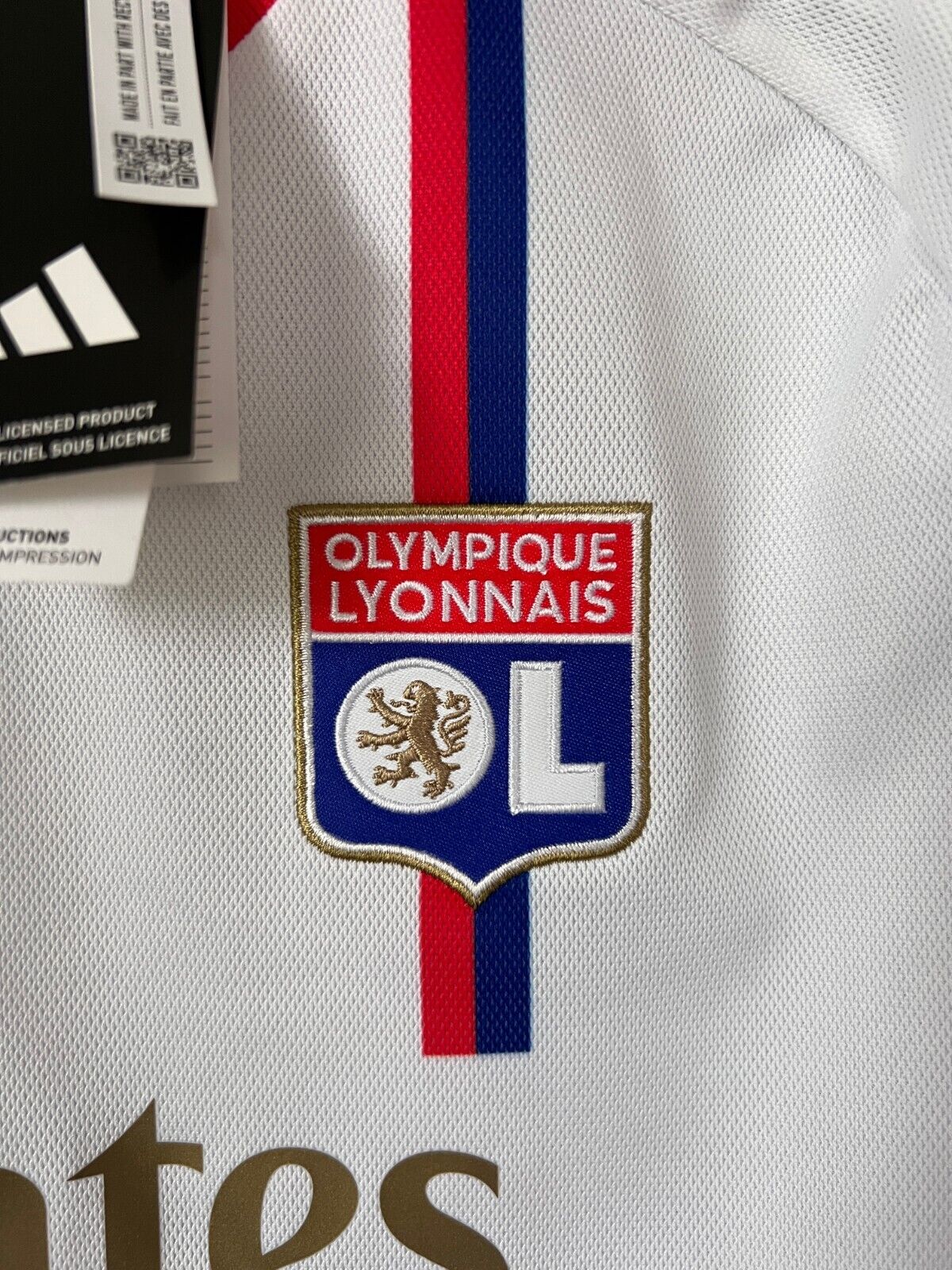 Olympique Lyon 23/24 Home Jersey Soccer Football Shirt Adidas Size XL Boys