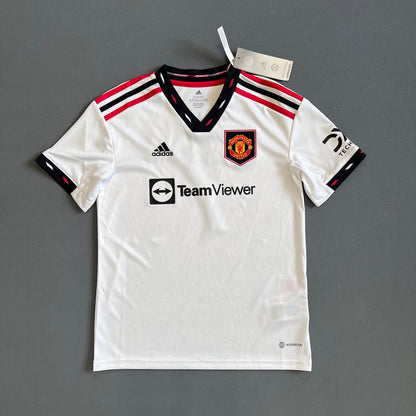 Fernandes Manchester United Jersey 22-23 Away Size M Boys Adidas Football Shirt