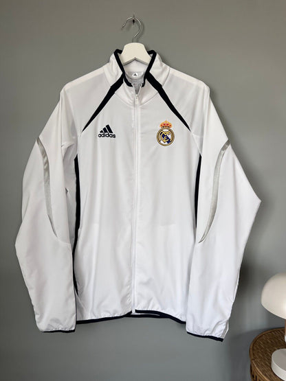 Real Madrid Teamgeist Jacket 2006 x 2021 White Soccer Adidas HA2537 Mens Size M