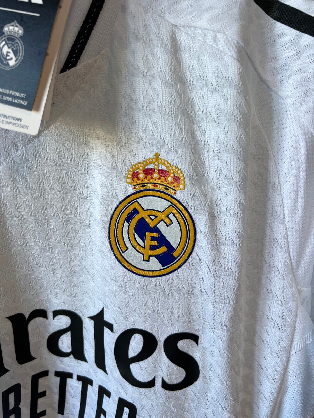Real Madrid Jersey 24/25 Home Player Issue Soccer Shirt IX8095 Adidas Mens Sz M