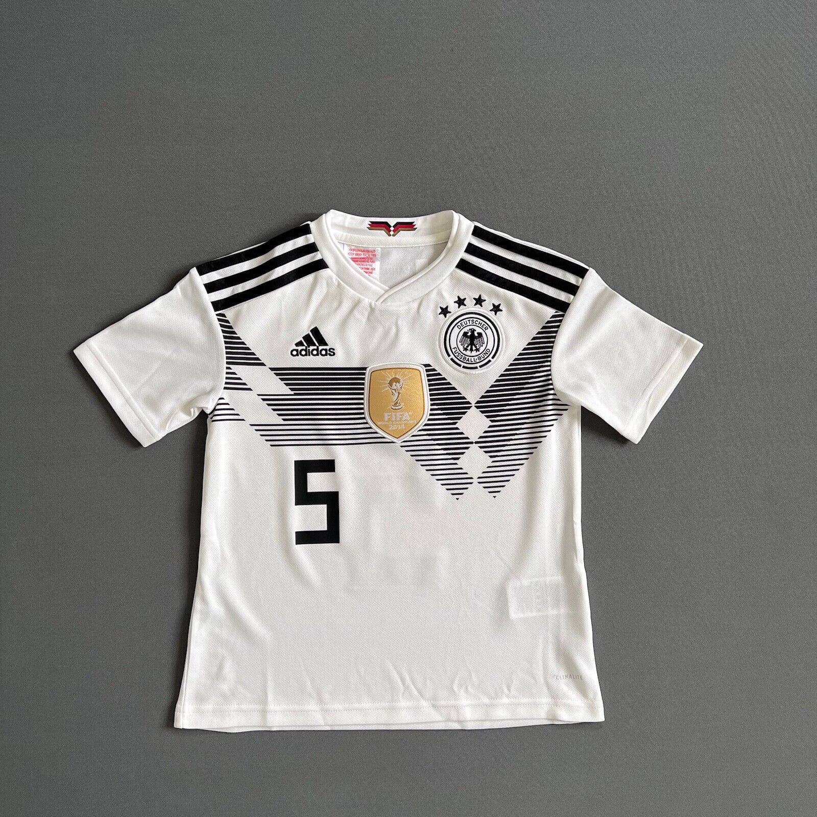 Hummels Germany Jersey 2018 2019 Home Football Shirt Trikot Adidas Boys Size XS