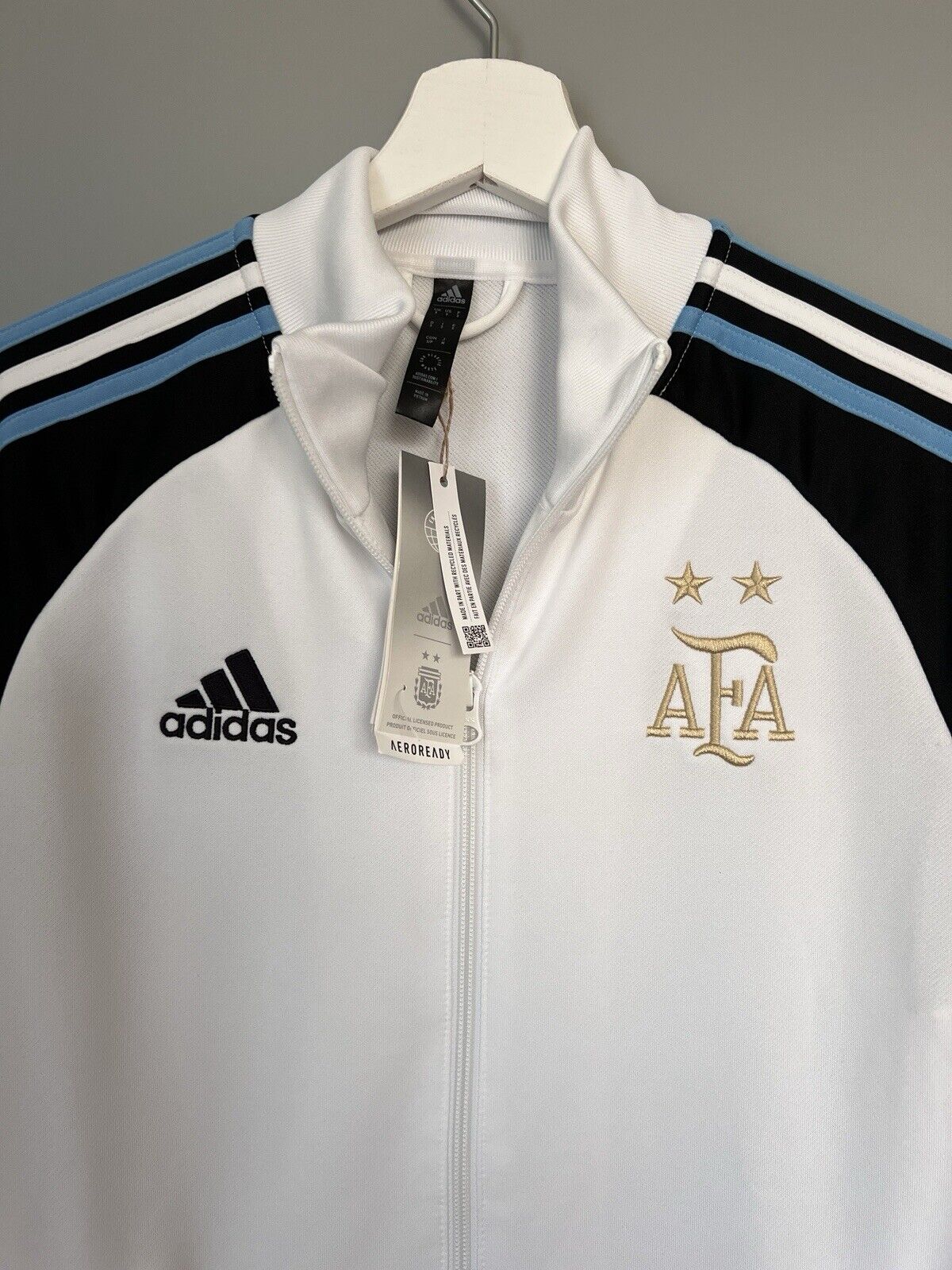 Argentina DNA Track Top 22/23 Soccer Football Jacket Adidas HF3955 Mens Size S