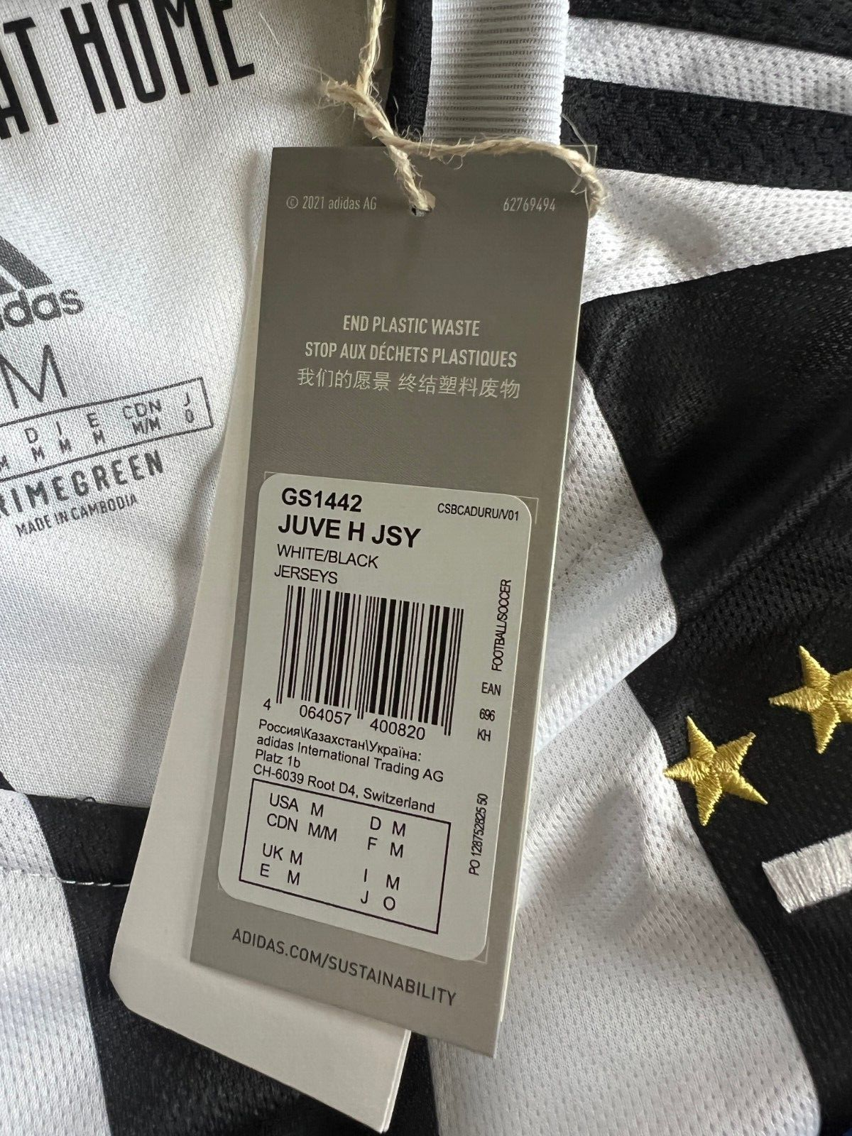 Juventus Jersey 21/22 Home Soccer Football Shirt GS1442 Adidas Mens Size M