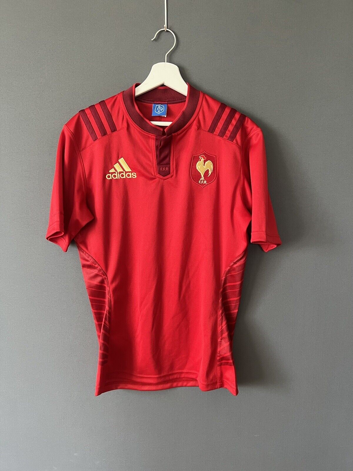 France Jersey Rugby 2015 Size M Mens Maillot S07490 Adidas