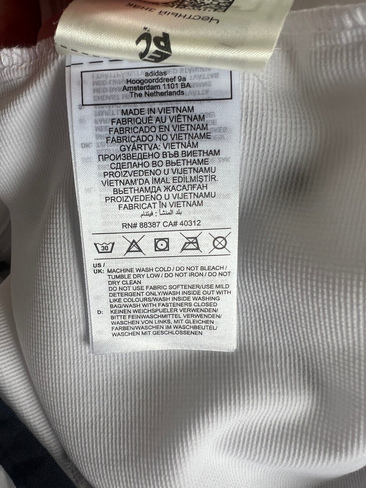 Real Madrid Teamgeist Jacket 2006x2021 White Soccer Adidas HA2537 Mens Size XXL