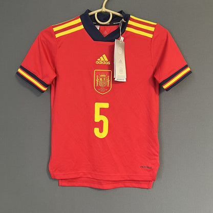 Spain Jersey 2022 Home Size XS 7-8Y Boys Soccer Football Shirt Adidas