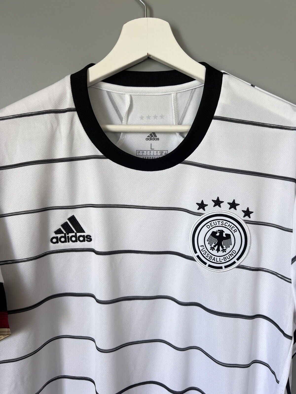 Germany Jersey Home Soccer Football Shirt Adidas DFB EH6105 Mens Size L